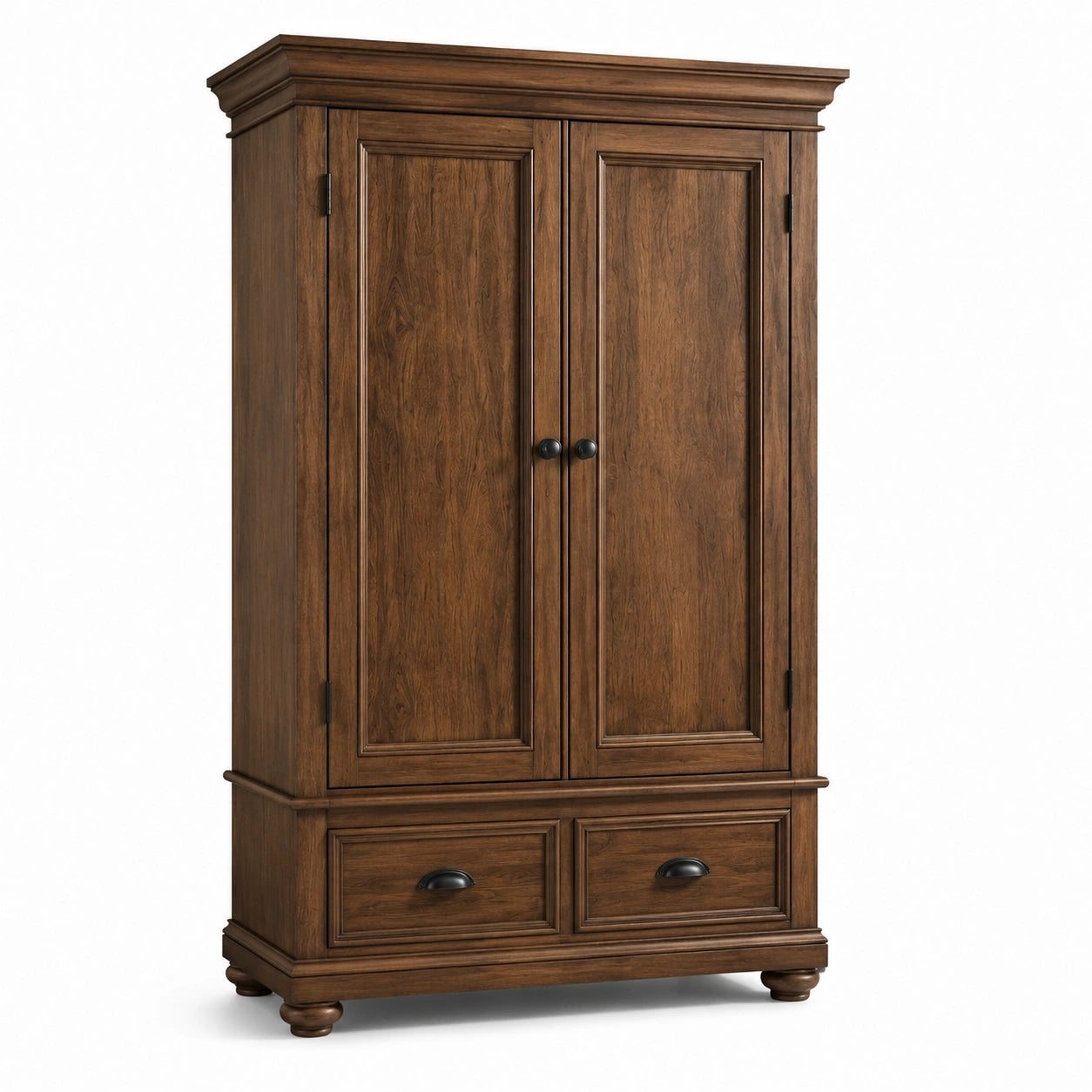 Armadio in legno con cassetti marrone