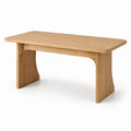 Tavolo da pranzo rettangolare in legno di quercia naturale 150x75x75 cm