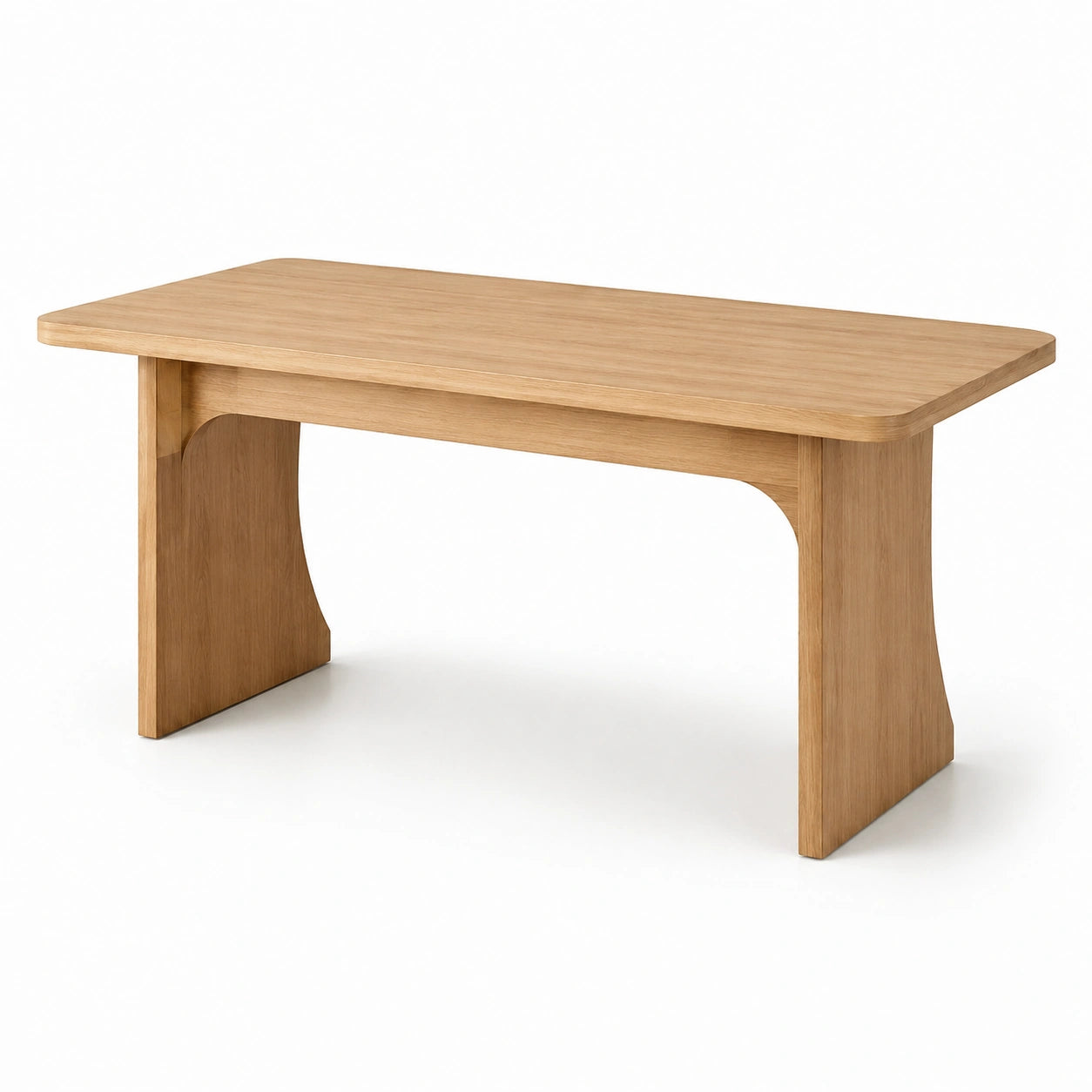 Tavolo da pranzo rettangolare in legno di quercia naturale 150x75x75 cm