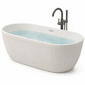 Vasca freestanding ovale in acrilico bianco