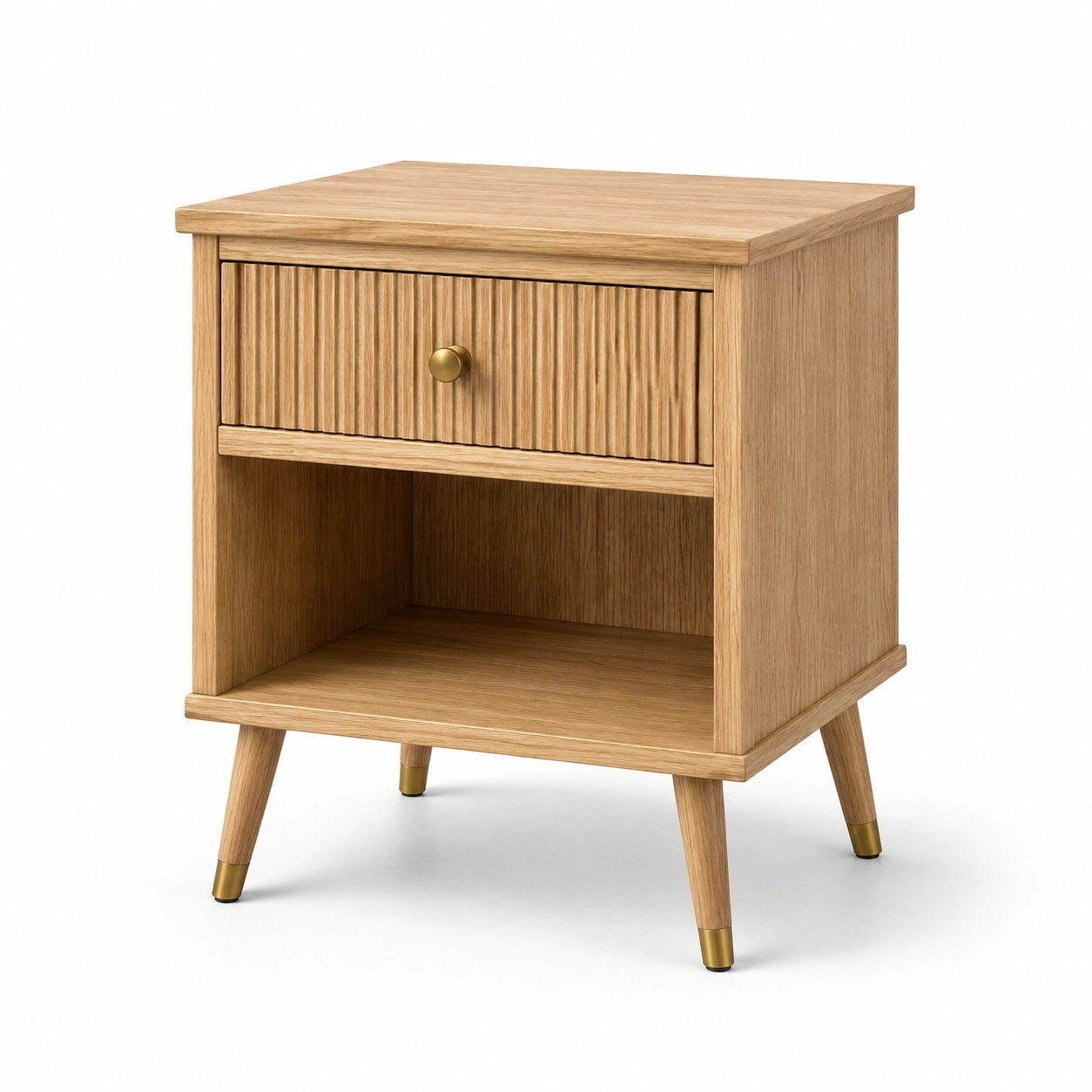 Comodino in legno con cassetto e ripiano 50x40x60 cm