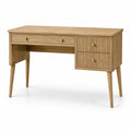 Scrivania in Legno con Cassetti in Rovere Chiaro